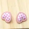 Botões de Plástico, Botões Coloridos de Coração com Xadrez, Botões de Resina com Pézinhos para Roupas Infantis, Botões Decorativos Superiores de Pé Alto