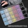24 Rejillas Mixtas Mini Moño Rosa Accesorios para Uñas Portátiles Fototerapia DIY Moño de Uña Serpentinas para Uñas