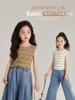 2024 Nuevo Verano Sin Mangas Tejido Chaleco Rayado Amigable con la Piel Transpirable Bebé Niña Verano Chaleco Tejido