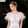 Xale Vestido de Noiva Sem Mangas Cobertura para Braços Viagem de Casamento Fotografia Sessão de Fotos Decoração de Vestido de Noiva Fantasia de Performance Adereço Xale