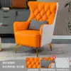 Sofá de Um Lugar Estilo Americano Luxo Leve Moderno Simples Designer Nórdico Varanda Sala de Estar Hotel Encosto Alto Casual Cadeira Tigre