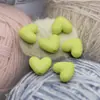 Cuentas de Acrílico Color Caramelo con Agujero Recto Forma de Corazón de Melocotón para Llaveros de Bricolaje, Colgantes de Coche, Cadenas para Teléfono Móvil, Joyería, Accesorios de Cuentas