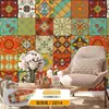 Pegatinas Retro Bohemias Autoadhesivas Impermeables y a Prueba de Moho Pegatinas de Pared Decoración de Renovación de Paredes de Dormitorio Papel Tapiz Ecológico