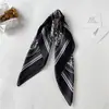 Pañuelo cuadrado de seda estilo europeo y americano 70 cm banda para el cabello artística estampada de anacardo vintage conjunto con pañuelo decorativo
