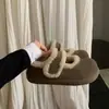 Zapatos Birkenstock de Nicho Retro con Suela Gruesa y Forro de Lana para Mujer, Nuevos Zapatos Cálidos de Algodón Invierno 2026, Zapatos Peludos Espesos Casuales