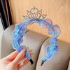 Diadema de corona de pedrería para niña Corea del Sur seersucker niños cumpleaños tocado Horquilla de princesa accesorios para el cabello de bebé no aprieta