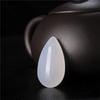 Colgante de transporte con forma de gota de agua y corazón de paz de calcedonia y ágata de hielo para hombres y mujeres, ideal como regalo de empresa.