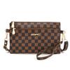 Bolso de Mano de Cuadros Vintage de Moda para Mujer, Bolso de Hombro Casual Versátil con Textura, Almacenamiento de Tres Capas, Bolso Cruzado Práctico
