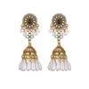 Pendientes de Estilo Étnico Bohemio Más Vendidos Transfronterizos para Mujer, Colgantes de Oreja con Campanas Florales Incrustadas de Pedrería y Borlas, Adornos de Oreja Retro Europeos y Americanos