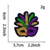 Máscaras de la Serie Mardi Gras, Estrellas, Lentejuelas Estilo Nueva Orleans, Parches de Tela Termoadhesivos