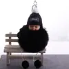 Llavero de muñeca linda durmiendo, lindo colgante de bola de pelo de bebé de dibujos animados, llavero de coche, adornos para bolsa, venta al por mayor