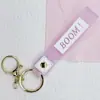 Popular Versátil Cordón de Cuero Labubu Colgante de Cordón de Cuero Color Caramelo Degradado Colgante de Bolsa de Pegamento Suave de PVC