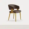 Silla de Comedor de Lujo Ligero Estilo Italiano con Respaldo, Adecuada para Comedores Domésticos, Silla con Respaldo Minimalista Moderno Nórdico, Taburete de Reunión para Hotel