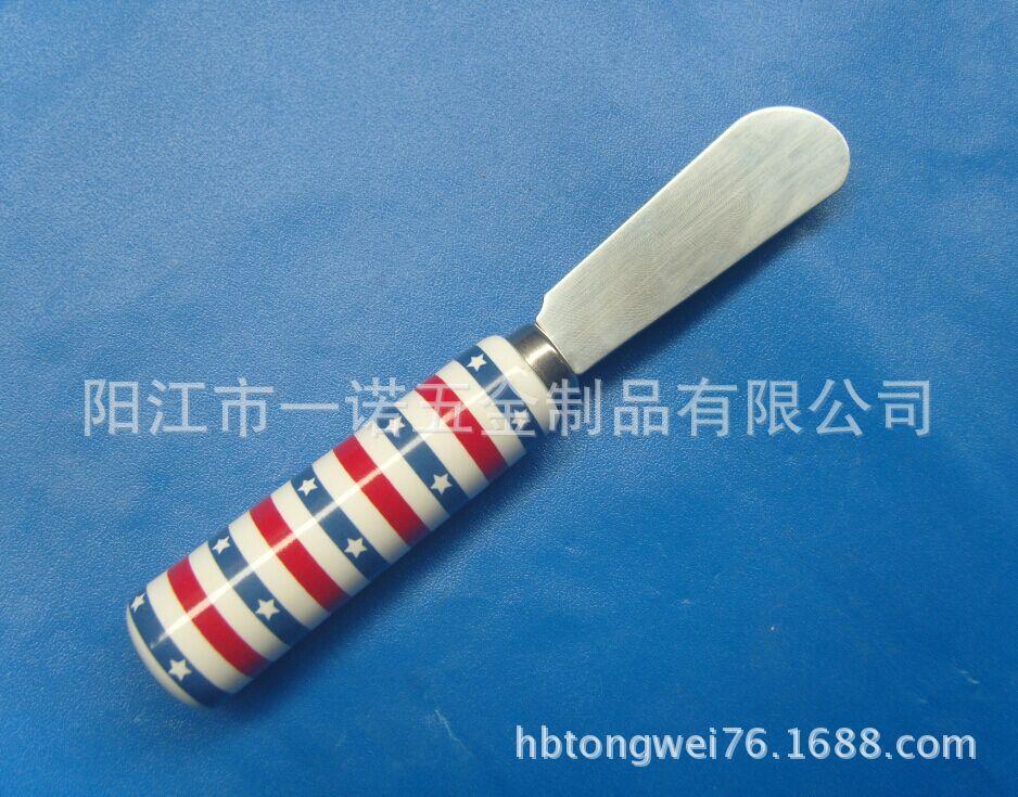 奶油刀陶瓷柄S1034680C总长13.2CM,柄含钢套长7