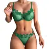 Camisola de Verão Sexy em Renda Transparente com Argolas de Aço para Mulheres, Conjunto de Lingerie e Roupa Íntima, Atacado de Fábrica