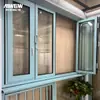 Aleación de Aluminio Puerta Plegable Fabricante Venta Directa Casa Cuarto de Lavado de Autos Hotel Tienda Puerta Corredera Plegable Aislante de Sonido Balcón Puerta Plegable de Alta Resistencia