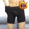 Ropa interior térmica cálida para hombre de invierno con forro polar, engrosada, resistente al desgaste, pantalones largos tipo bóxer para las piernas, pantalones bóxer para mediana edad y personas mayores