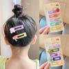 Franja lateral infantil grampo de cabelo bonito princesa grampo de cabelo estilo japonês cabelo quebrado do bebê pequeno clipe headwear colorido bb clipe