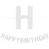 Nova faixa de aniversário de PET com glitter a laser, faixa colorida com letras HAPPY BIRTHDAY para decorações de festa