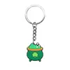 Centenas de St. Pingentes de Chaveiro Dia de São Patrício, Decorações de Chaveiro Chapéu Verde DIY de Borracha Macia em PVC, Itens de Presente