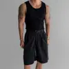 Colete Esportivo Novo Transfronteiriço para Homens, Camiseta Elástica Slim-Fit Fitness Estilo Americano de Verão, Top Casual Canelado para Homens