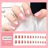 Adesivo de Unha Usável Curto Estampado Adesivo de Unha para Manicure Unha Usável Pronta Atacado Unha Usável Casual Personalização de Unha Usável