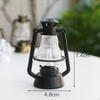 Lâmpada decorativa de artesanato em plástico bronze LED lanterna brilhante modelo retrô pequenos ornamentos de mesa paisagem miniatura