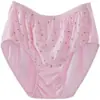 Atacado peça única dropshipping lingerie algodão puro meia-idade e idosos cintura alta plus size calcinha biquíni shorts de velho calcinha completa solta