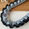 Accesorios de encaje de lunares azules forma de corazón materiales diy decoración accesorios para dobladillo volantes plisados cinta