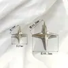 Atacado moda estrela personalidade fivela oculta moda elegante suéter roupas acolchoadas de algodão fivela mãe e filho sem costura luxo leve estilo simples botão