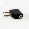 Adaptador de Audio para Auriculares de Aviación, Conector Doble de 3.5mm Macho a Hembra para Auriculares, Enchufe de Avión