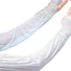 Mangas de Hielo Delicadas Estilo Hada Encaje Protección Solar Finas para Conducir Mangas Sueltas de Seda de Hielo para Mujer Verano Transpirables