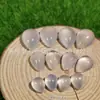 Anel de Calcedônia Branca Rosto DIY Ágata de Calcedônia Branca Rosto de Anel Branco Pedra Solta de Alta Translucidez Gelo Gota d'Água Oval