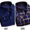 Camisa cálida al por mayor para hombres de mediana edad y mayores, top de otoño e invierno, papá, forro polar, gruesa, a cuadros, manga larga