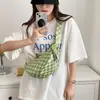 Bolso de Dumbo a Cuadros Bolso de Mujer Verano 2025 Nuevo Diseño Nicho Coreano Estilo Occidental Moda Más Fácil de Combinar Bolso de Hombro Cruzado