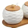 Juego de Tarros de Cerámica para Condimentos para el Hogar, Suministros de Cocina, Tarro de Sal, Tarro de Chile, Tarro de Especias, Caja de Condimentos