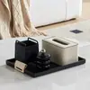 Decoración de Caja de Pañuelos de Alta Gama para Mesa de Café de Sala de Estar, Portapañuelos con un Toque de Lujo, Caja de Pañuelos Estilo Lujo Ligero Color Crema