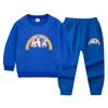 Suéter de algodón para niñas con unicornio conjunto de otoño 2022 Primavera y Otoño nuevo para niña pequeña estilo coreano deportivo dos piezas
