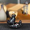 Yushan Backflow Incense Caster Lotus Pisces Ornamentos criativos Backflow Sandalwood Ailwood Ornamentos domésticos para ambientes internos Torre Incense Caster