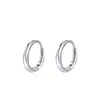Pendientes de Aro Sencillos Lisos de Plata de Ley S925 para Mujer Moda Elegante Estilo Fresco Utopia Versátiles Pendientes para Ropa de Trabajo Venta al por Mayor