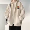 Moletom cardigã novo para primavera e outono de 2026, jaqueta com capuz solta estilo americano da moda para homens e mulheres, novo estilo popular para o inverno