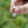 Nuevo piercing de ombligo de circón nuevo anillo de ombligo de lujo ligero chica popular nicho piercing de ombligo de acero inoxidable cobre incrustado circón nuevo transfronterizo