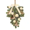 Rocío de Nieve Transfronterizo Nudo de Pino Colgante Árbol Gota de Agua Barandilla de Árbol Pasamanos Ventana Puerta Colgante Decoración Navideña Corona