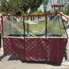 Toldo para Triciclo Eléctrico a Prueba de Viento, Bus con Cortina Transparente, Totalmente Cerrado, Cuero Engrosado, Cubierta de Lluvia Pequeña