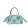 Bolso Boston Transfronterizo de Lujo Ligero, Fresco y Dulce, Bolso Cruzado Diario de Estilo Coreano, Color Bloqueado, Bolso de Hombro con Lunares para el Trabajo
