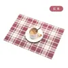 Conjunto de Jogo Americano Xadrez Estilo Britânico Ningxin Transfronteiriço, Tapete Retangular de Mesa PVC Antiderrapante Isolamento Térmico, Porta-Copos, Caminho de Mesa