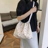 Bolsa de Lona Floral Fresca Pequeña de Estilo Coreano 2024 para Casual Bajo el Brazo Perezosa al Hombro Bolsa de Mujer de Gran Capacidad