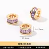 Retenção de Cor Elevada Cobre Banhado com Ouro Real 24K Zircônia Microincrustada Acessórios de Cobre Contas Espaçadoras Acessórios para Joias DIY Espaçadores de Contas para Pulseira
