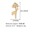 Nuevo Colgante Simple Chapado en Cobre Dorado Color Flor de Diciembre Conservación del Color Accesorios para Pulsera Collar Pendiente Hechos a Mano DIY
