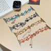Correa de Metal para Reloj con Cuentas Ojo de Gato de Estrella Adecuada para Apple Watch iWatch 12ª Generación 11/10
